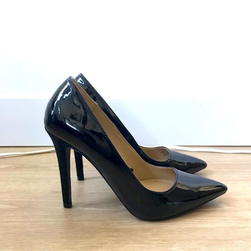 Zara Black Patent Heels